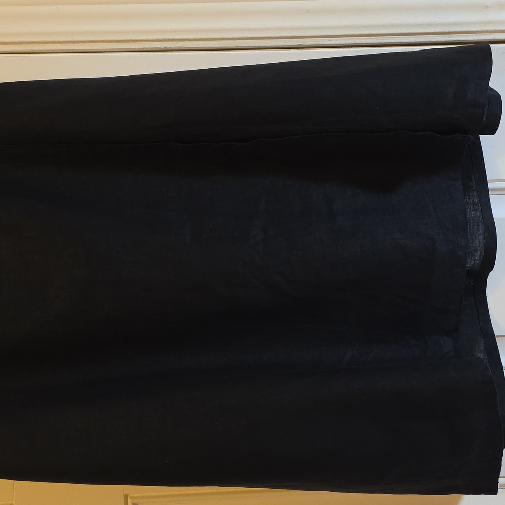Reistor Black A-Line Sustainable Linen Overlap Midi Skirt - Large NWT - Picture 11 of 16